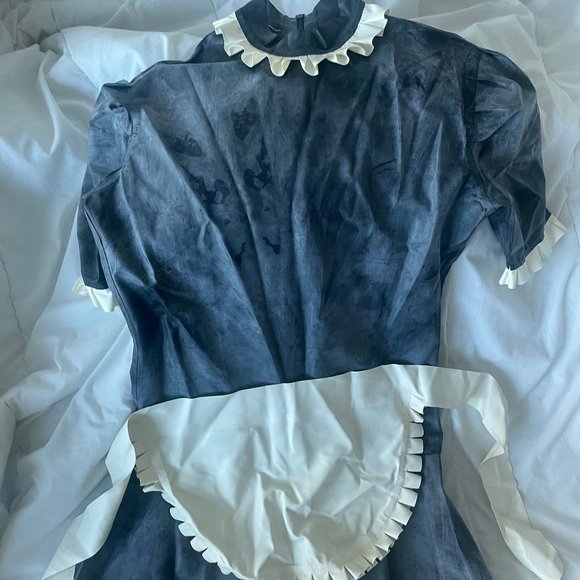 Latex Rubber Maid Dress - Picture 1 of 6